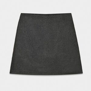 Aritzia Wilfred Wool flannel high-waisted A-line mini skirt size 2